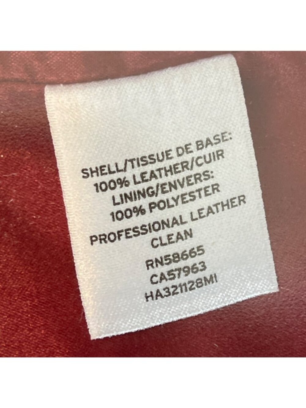Vintage Halogen Womens Leather Coat Small S Burgundy Button-Up Jacket DH2 - Picture 5 of 7